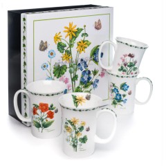 Garden Meadow 4 piece McIntosh Fine Bone China Mug Set